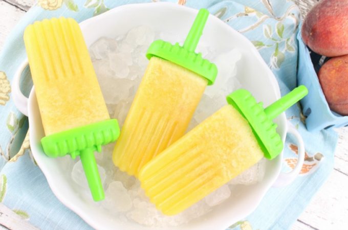 Adult Popsicles: Peach Bellini Pops Recipe