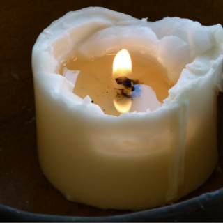 Fun way to reuse leftover candle wax