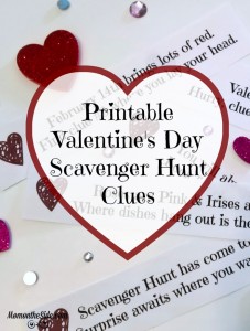 Valentine's Day Scavenger Hunt Clues - Free Printable