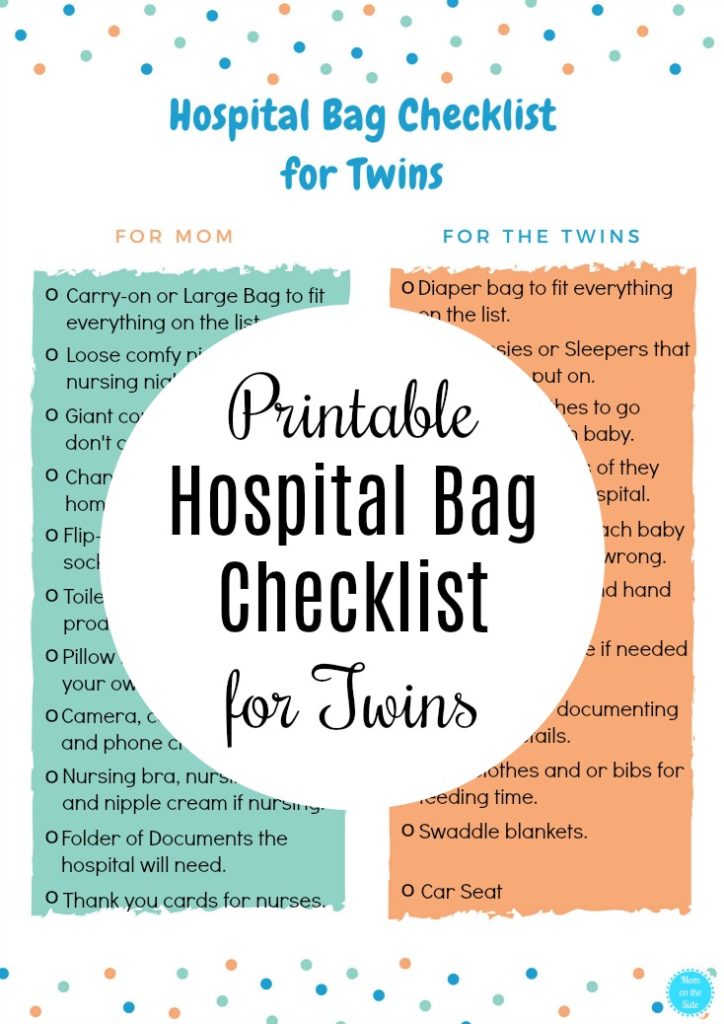 Delivery Bag for Twins {What You Need to Pack} Mom on the Side