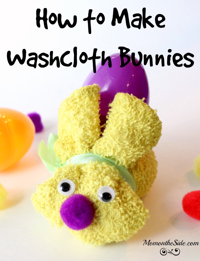 How to Make Washcloth Bunnies that hold Easter Eggs