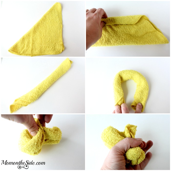 How to Make Washcloth Bunnies that hold Easter Eggs