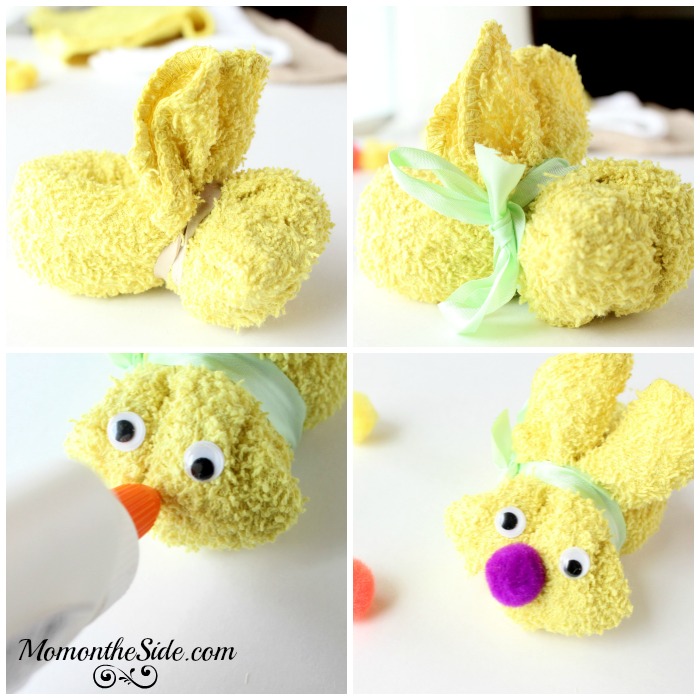 How to Make Washcloth Bunnies that hold Easter Eggs