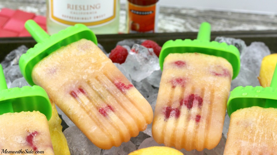 Peach Raspberry Sangria Popsicles