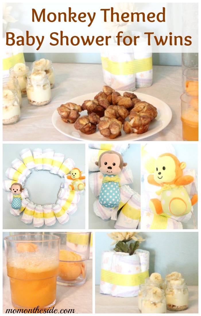 Monkey Themed Baby Shower for Twins