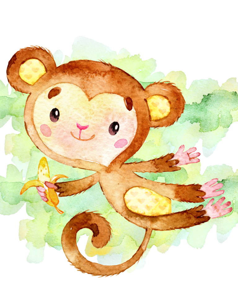 Set of Free Monkey Printables for Nursery Rooms that make adorable wall art for boy or girl nurseries, as well as a nursery for twins!