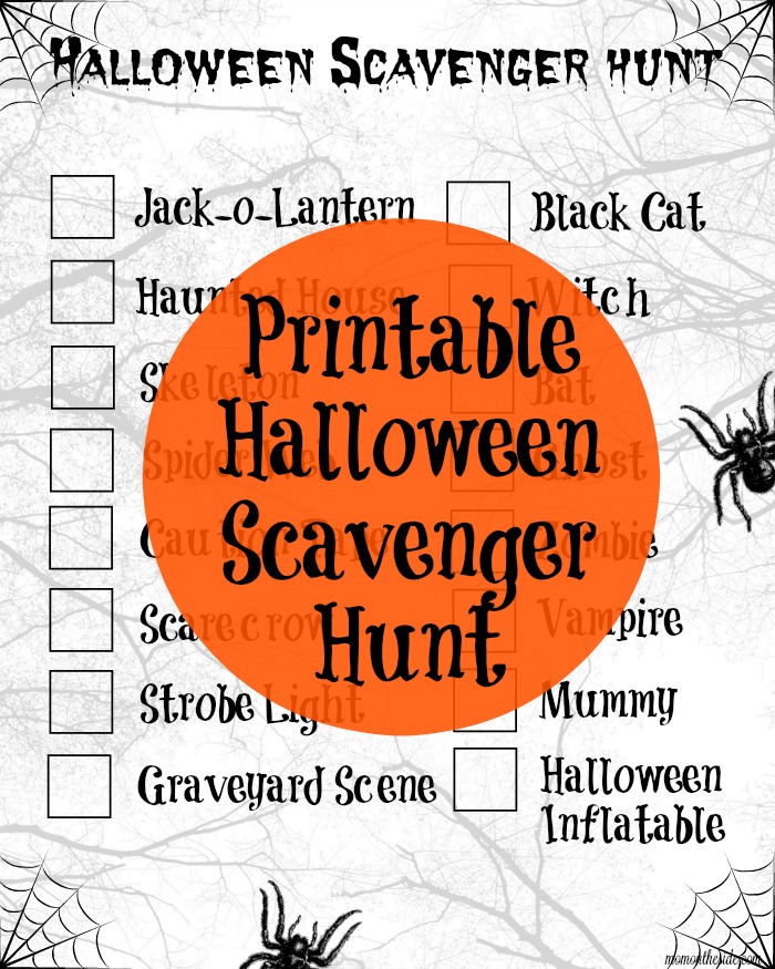 This printable Halloween Scavenger Hunt can be used when you're out trick-or-treating or on a family walk around the neighborhood while decorations are up.