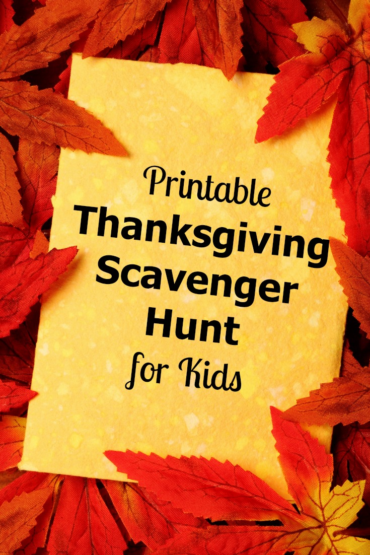 Free Printable Thanksgiving Scavenger Hunt for Kids