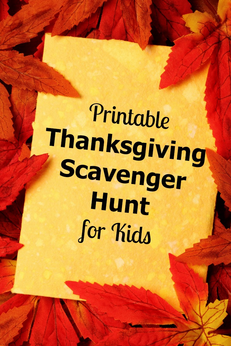 Printable Thanksgiving Scavenger Hunt for Kids Mom on the Side