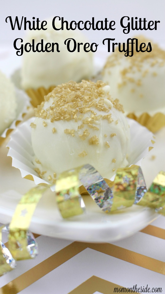 White Chocolate Glitter Golden Oreo Truffles