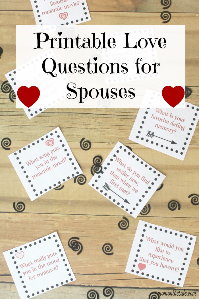 Printable Love Questions for Spouses