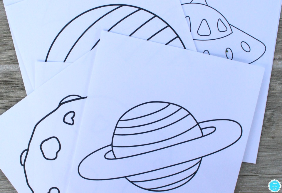 Printable Outer Space Coloring Book | Mom on the Side