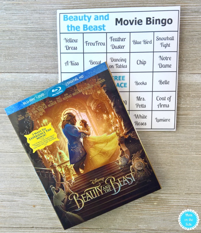 Printable Movie Bingo Cards for Beauty and the Beast