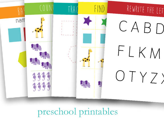 Printable Preschool Worksheets Packet | Mom on the Side