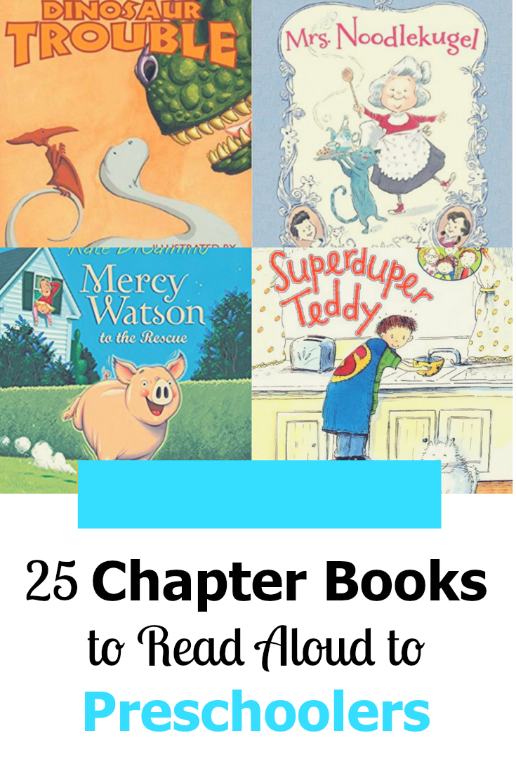 Here are over 25 chapter books for preschoolers that you will enjoy reading aloud. They are also great chapter books for kids who are older and just starting to be able to read on their own too!