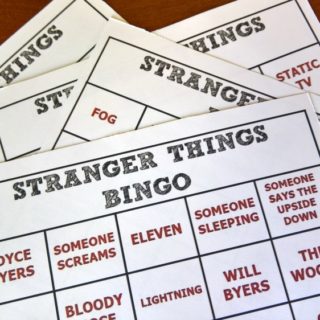 Free Stranger Things Printable Bingo Cards
