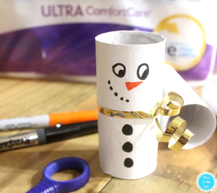 Kids Christms Craft: Toilet Paper Tube Snowmen