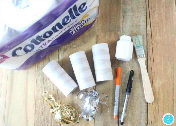 Supplies for Toilet Paper Tube Snowmen