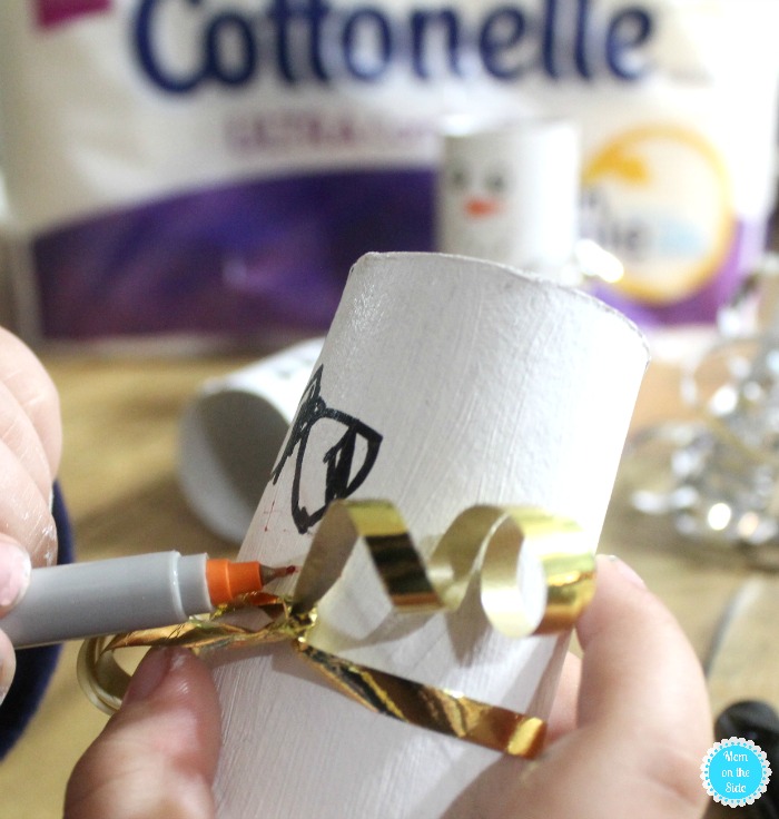 Making Toilet Paper Tube Snowmen