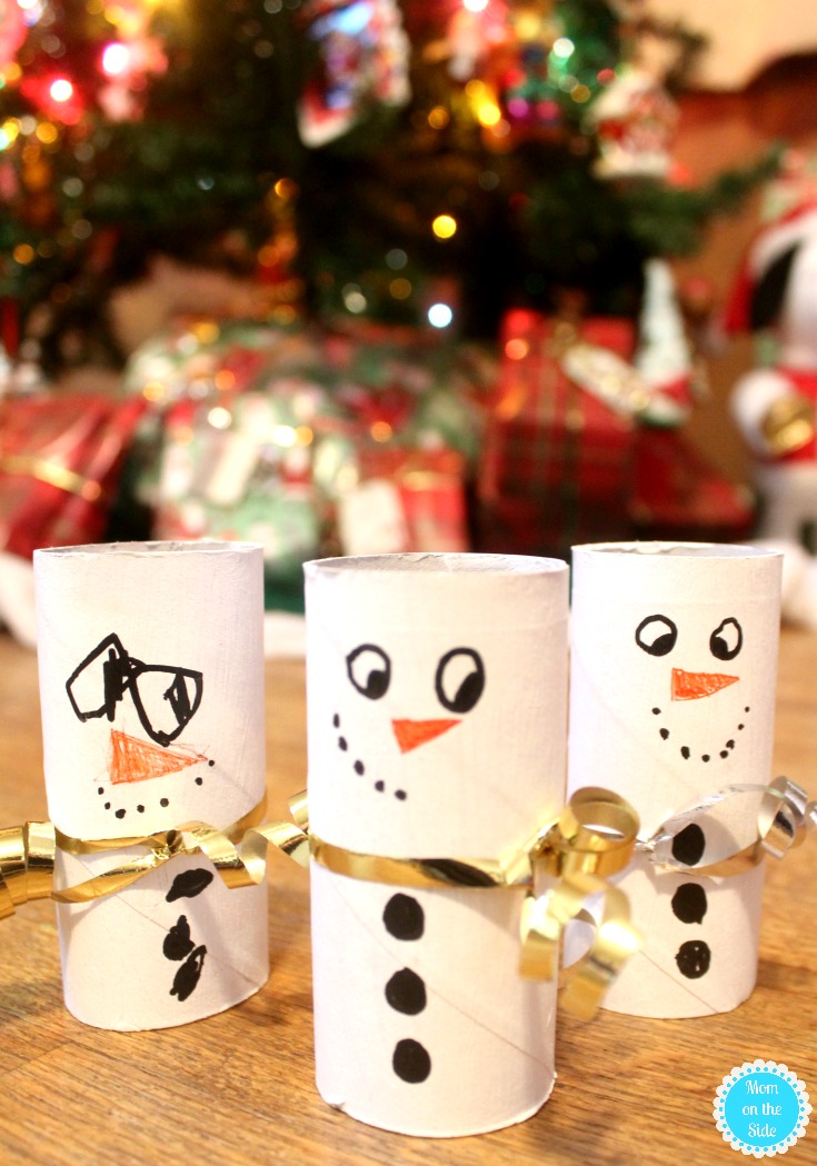 Christmas Craft for Kids: Toilet Paper Tube Snowmen