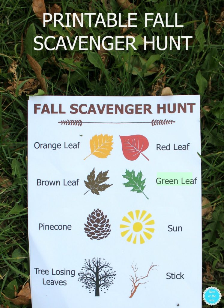 Fall Scavenger Hunt for Kids and Perfect for Preschoolers