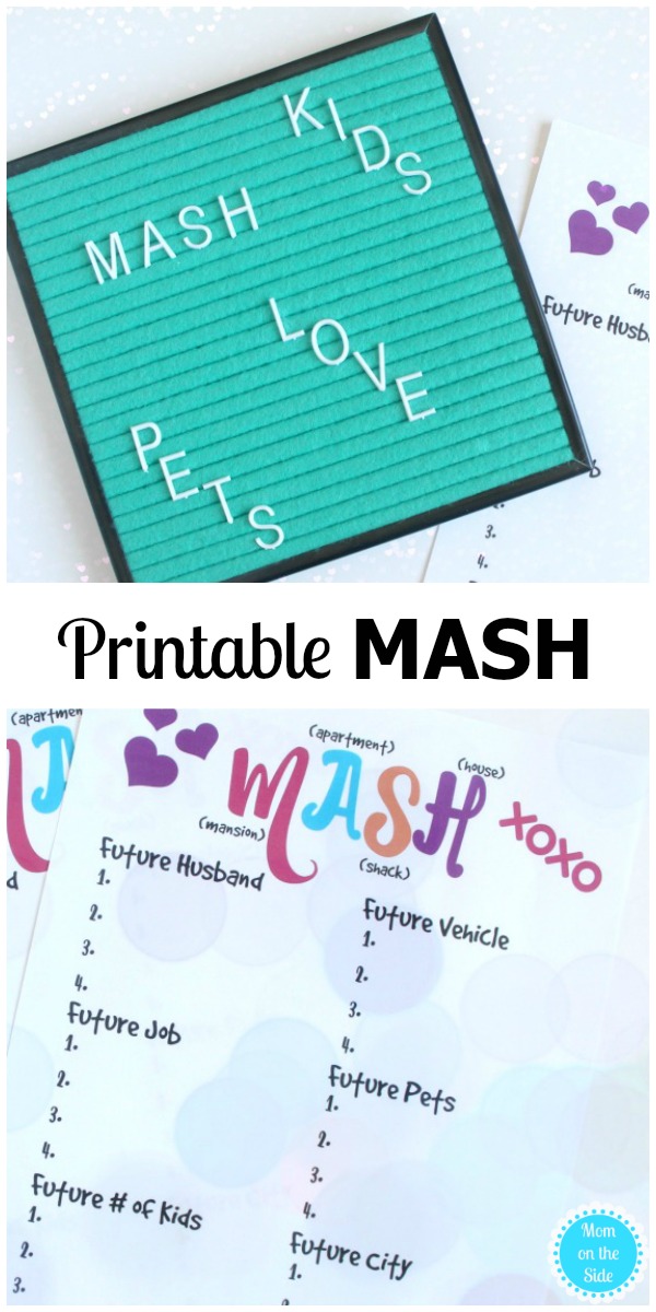 Printable MASH Game for Nostalgic 80's Fun Mom on the Side