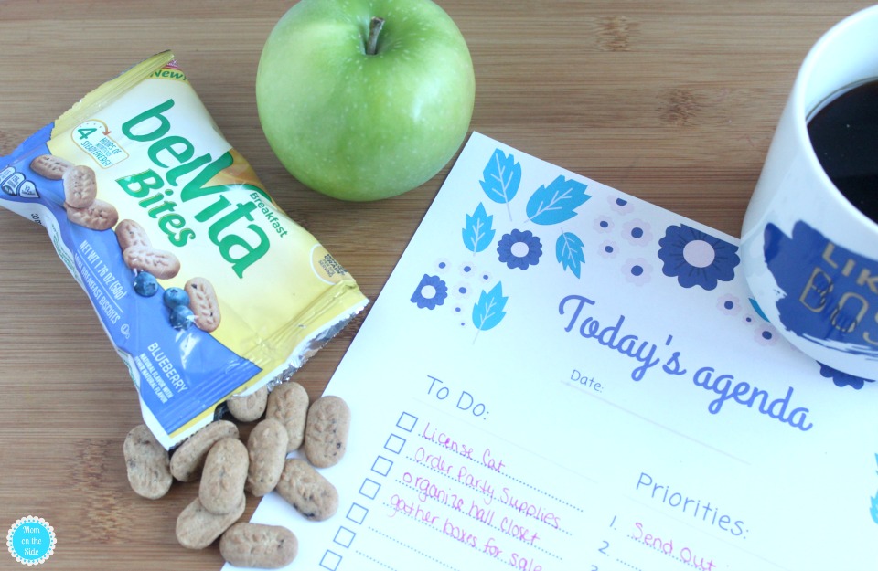 How I take on the day like a boss with my morning routine, printable daily task tracker, and belVita