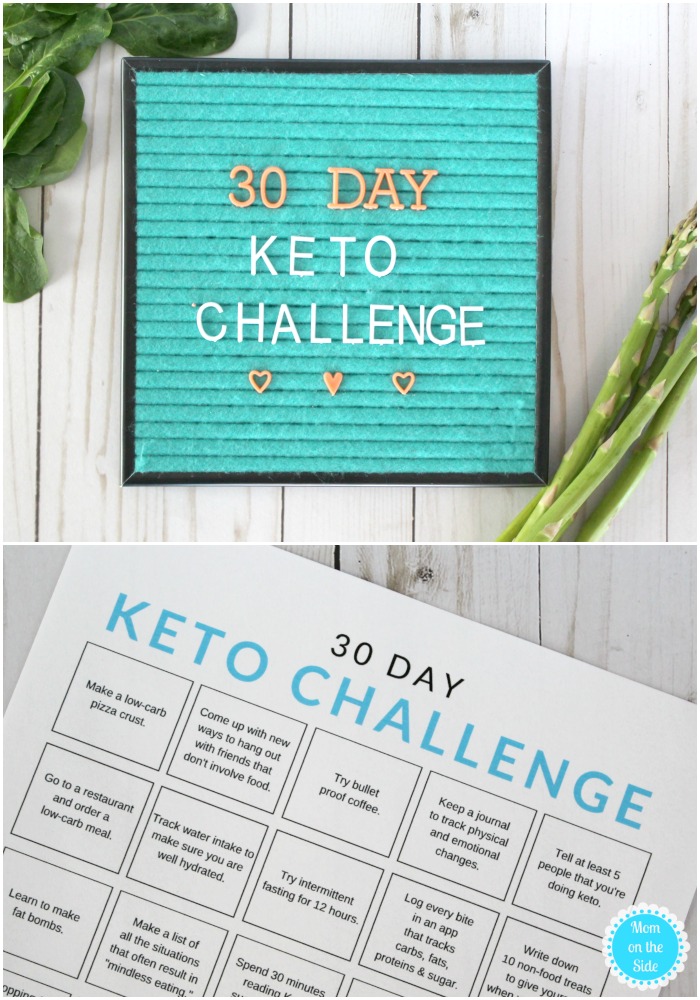 Free 30 Day Keto Challenge Printable to Jump Start Your Keto Diet with Keto Recipes and Ways to Stay Motivated