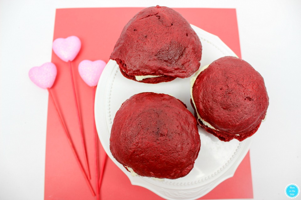 Red Velvet Whoopie Pies for Valentine's Day Dessert