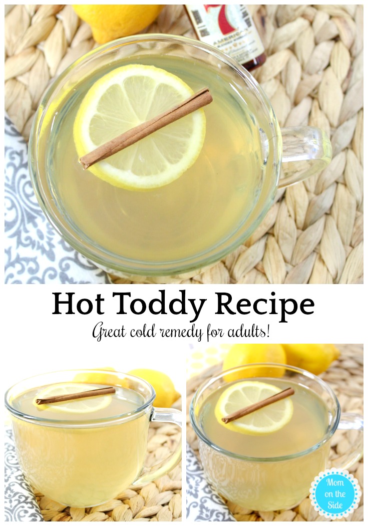 Hot Toddy Recipe for the next time your feeling under the weather! A great cold remedy for adults with a touch of whiskey.