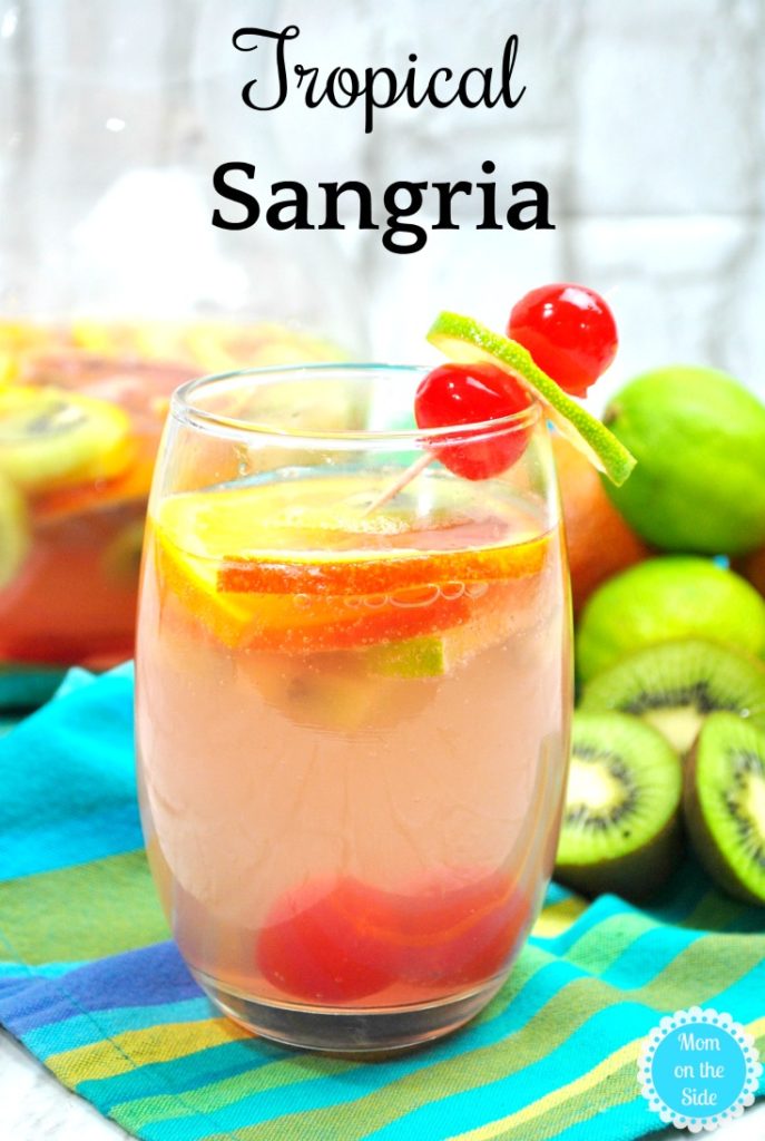 Tropical Sangria with White Wine and Pineapple Rum