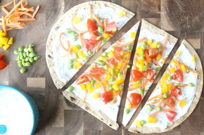 Deliciously Easy Spring Veggie Pizza with Flatout Flatbread