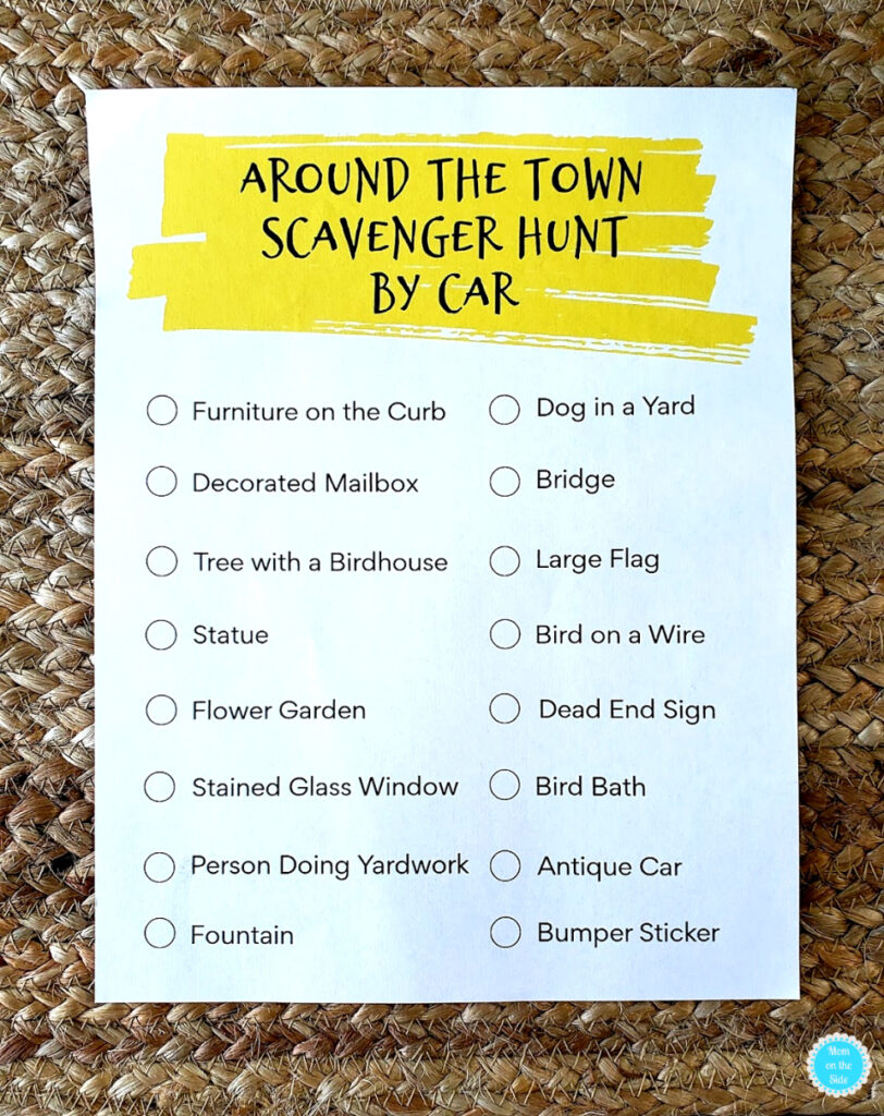 Scavenger Hunt Ideas Around The Neighborhood