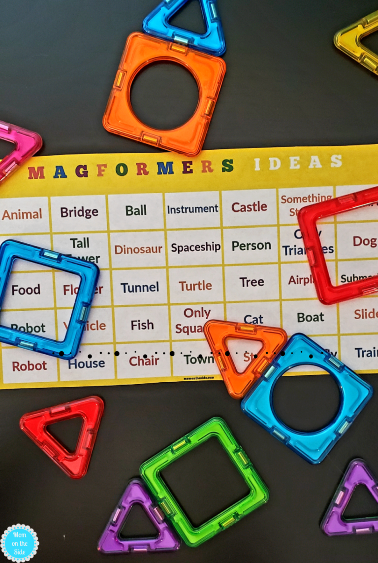 Printable Magformers Ideas Calendar for Kids to Build With