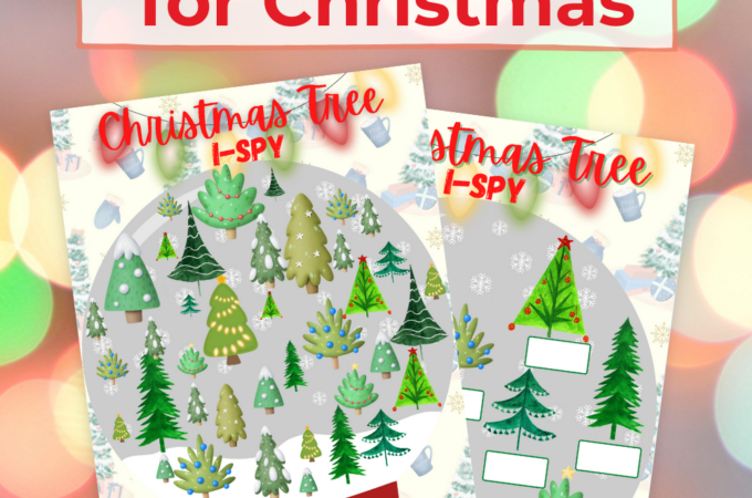 Printable Christmas Tree I Spy Game