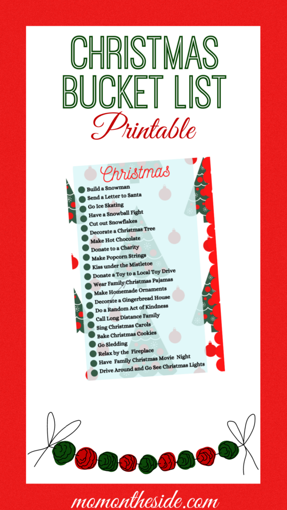 Christmas Bucket List Printable for Festive Holiday Fun