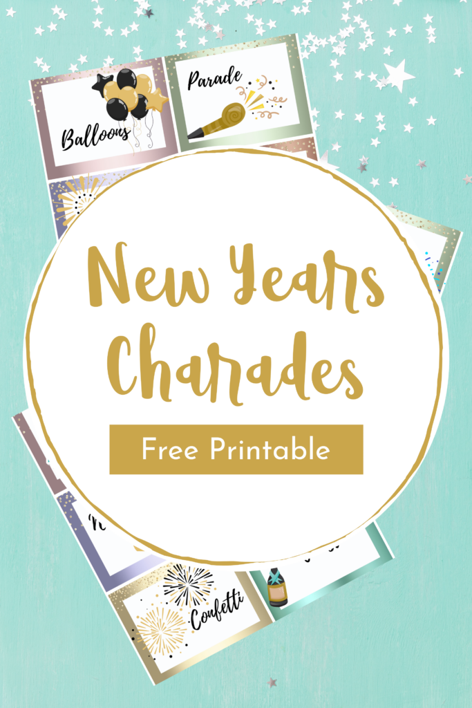 New Years Charades - Free Printable Game Cards