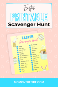 Printable Easter Scavenger Hunt - List of Easter Themed Items