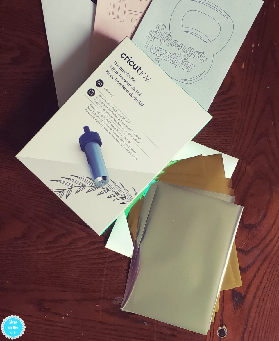 Foil Transfer Cards with Fitness Themes Using Cricut Joy