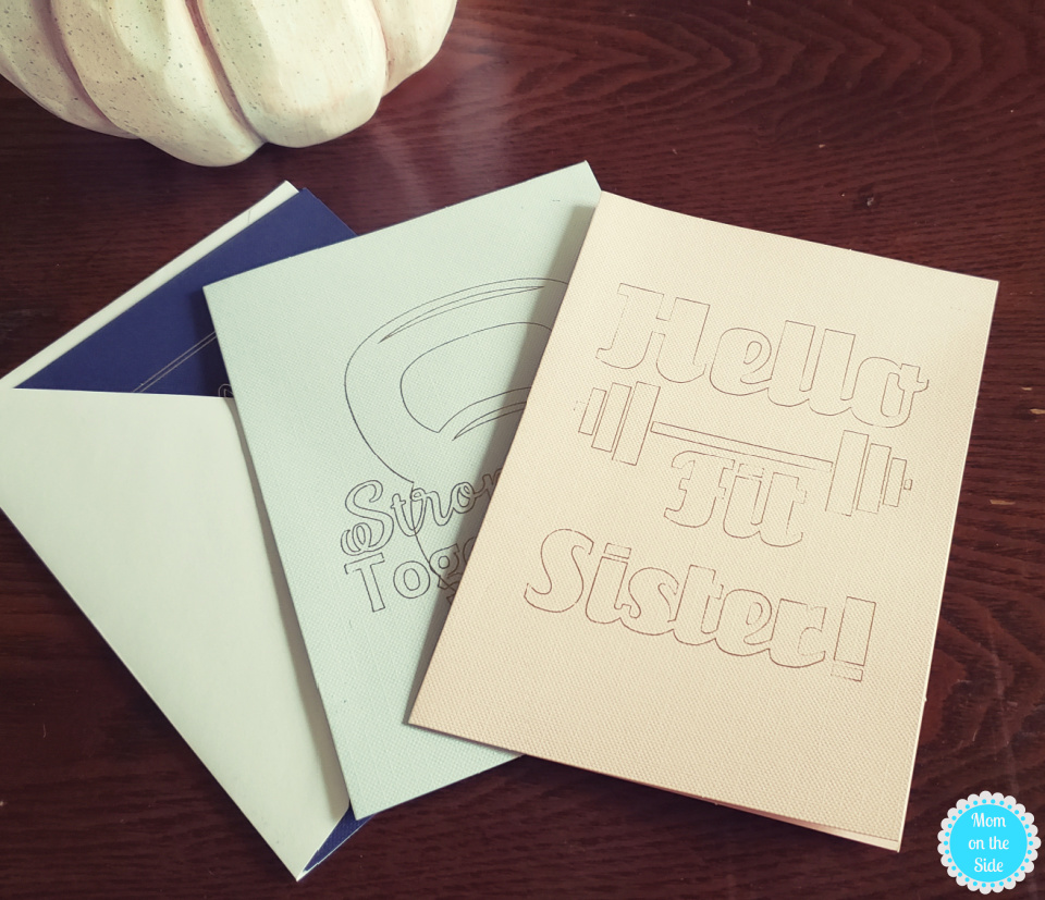 Foil Transfer Cards with Fitness Themes Using Cricut Joy