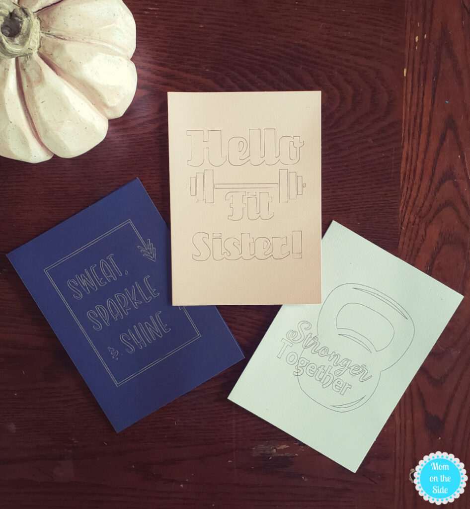 cricut joy foil transfer cards fitness 