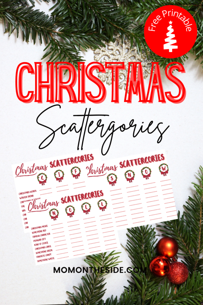 christmas scattergories printable pages 