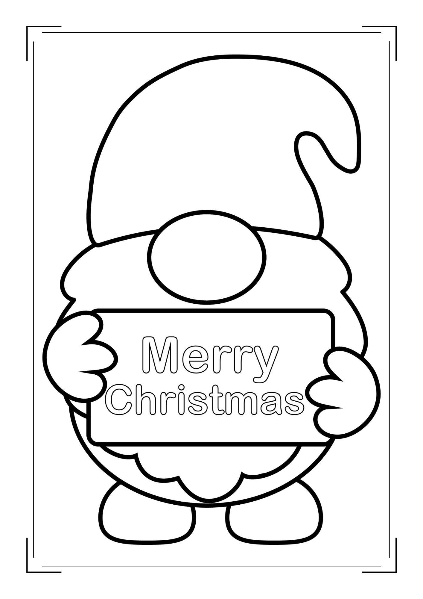 Gnome Coloring Pages