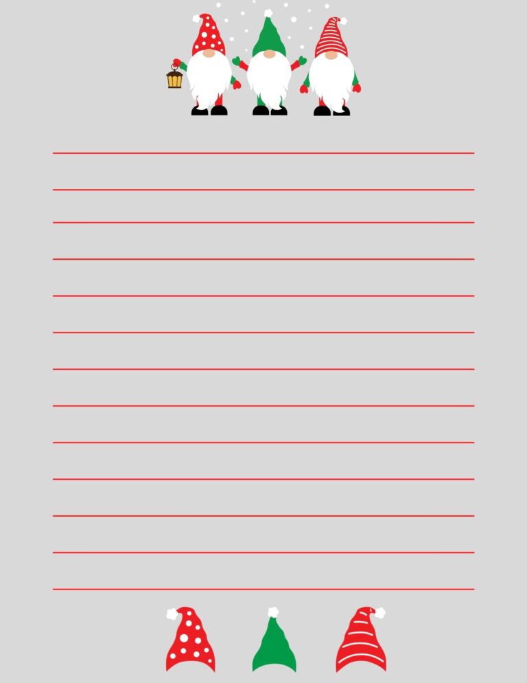 Free Printable Christmas Gnome Stationery - 3 Designs!