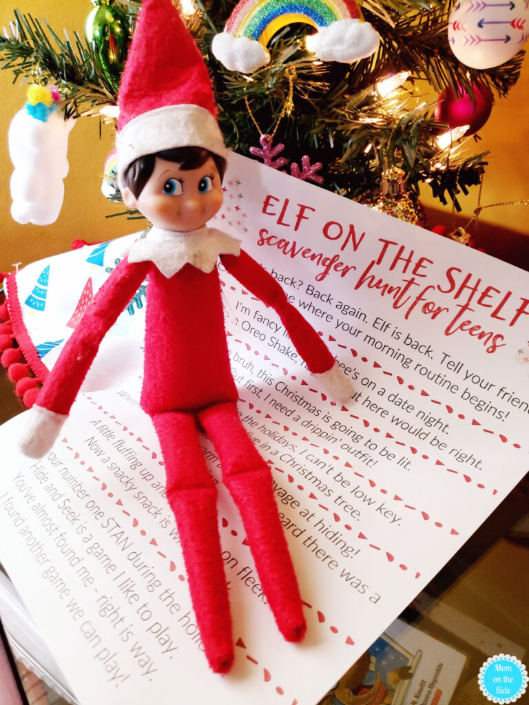 free printable clues for elf on the shelf scavenger hunt for teens