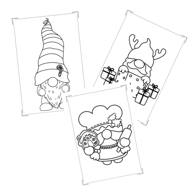 Free Christmas Gnome Coloring Book - So Stinking Cute!