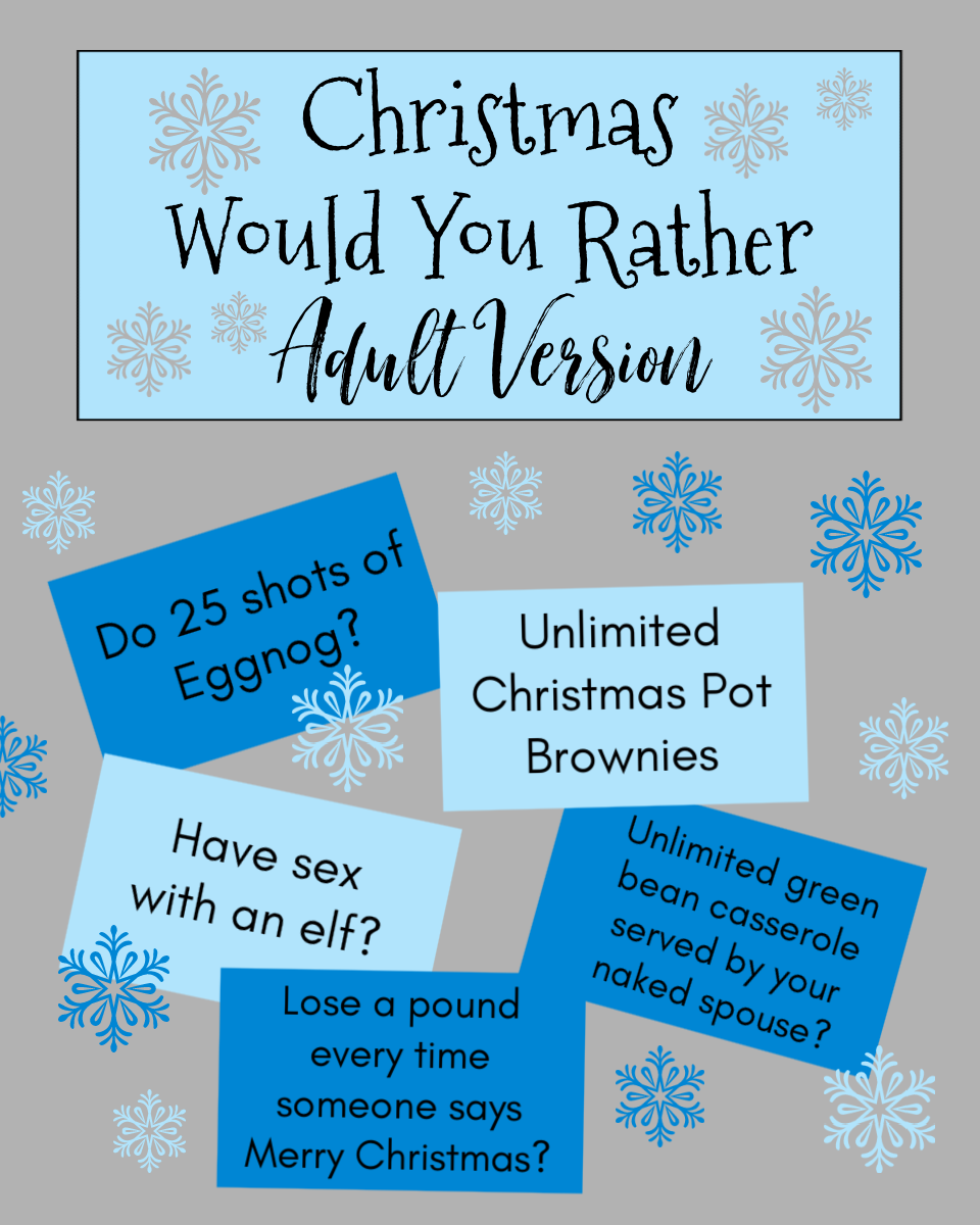 Christmas Would You Rather Adult Version Free Printable Game 