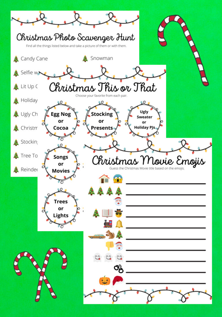 Christmas Games for Teens - Free Printable Activity Book