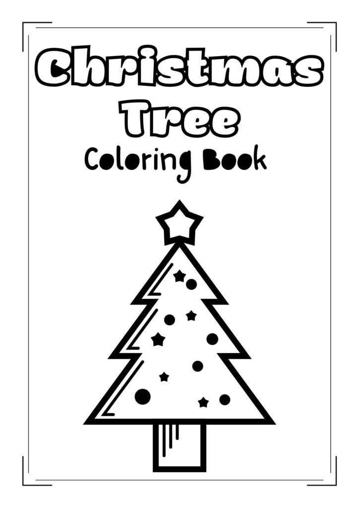 christmas tree coloring book for kids 