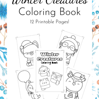 free winter creatures coloring book printable